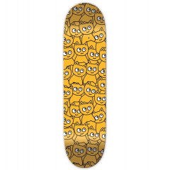Дека для скейтборда Meow - Sticker Pile Yellow 7.75